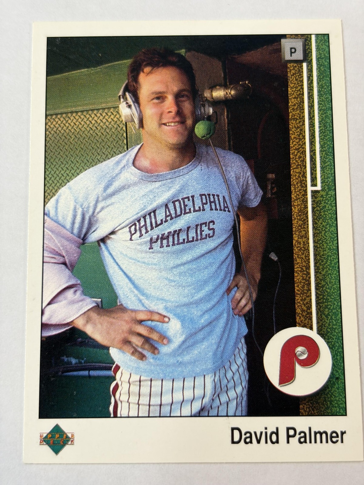 1989 Upper Deck David Palmer #515 Philadelphia Phillies Card EX Condition