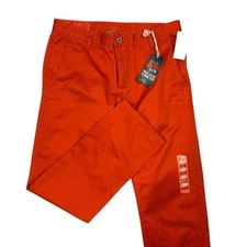 Dockers Alpha Khaki Slim Tapered Pants Mens 32X30 Orange New with Tags NWT