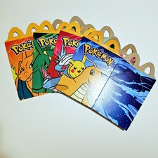 MCDONALD'S POKEMON HAPPY MEAL BOX COMPLETE SET OF 4 CHARIZARD RAYQUAZA DRAGONITE