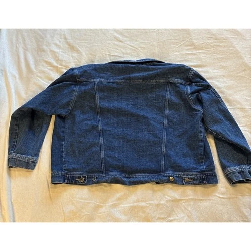 VTG 90s Marlboro Country Store Blue Denim Trucker Jacket Star Tag Mens XL image 16