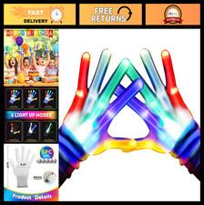 Light Up LED Gloves for Kids - Fun Birthday  Easter Gift for Ages 3-12
