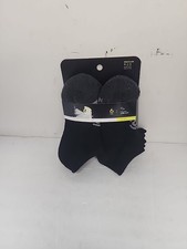 6 Pairs Youth Low Cut Champion Socks Black Size 9-2.5 New