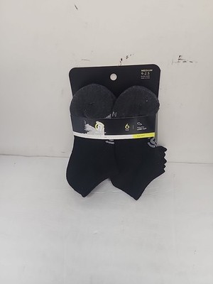 6 Pairs Youth Low Cut Champion Socks Black Size 9-2.5 New!!!