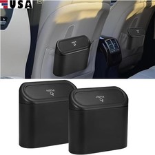 2 Car Trash Bin Door Hanging Trash Can Portable Rubbish Garbage Car Storage Box