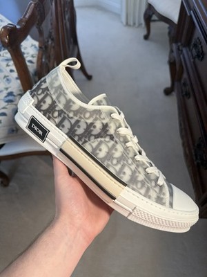 Size 15 - Dior B23 Low Top Logo Oblique White | eBay
