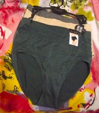 3 NEW PRIMA VALENTINA 16022 GN/BG/GH SEAMLESS TAGFREE MF BRIEF PANTIES ONE SIZE