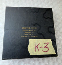 Vintage Kodak Wratten K-3 Deep Yellow Filter in Original Box - 3 Glass