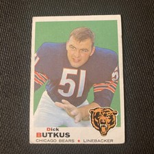1969 Topps #139 Dick Butkus Chicago Bears VG/VGEX HOF