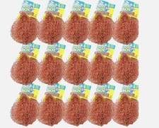 15 Pcs Chore Boy Copper Scrubbers, Rust Free for Pots and Pans 100% Pure Copper