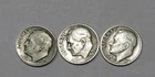 Lot Of 3 Roosevelt Dimes 90% Silver: 1947-P, 1948-D and 1952-D  : No reserve