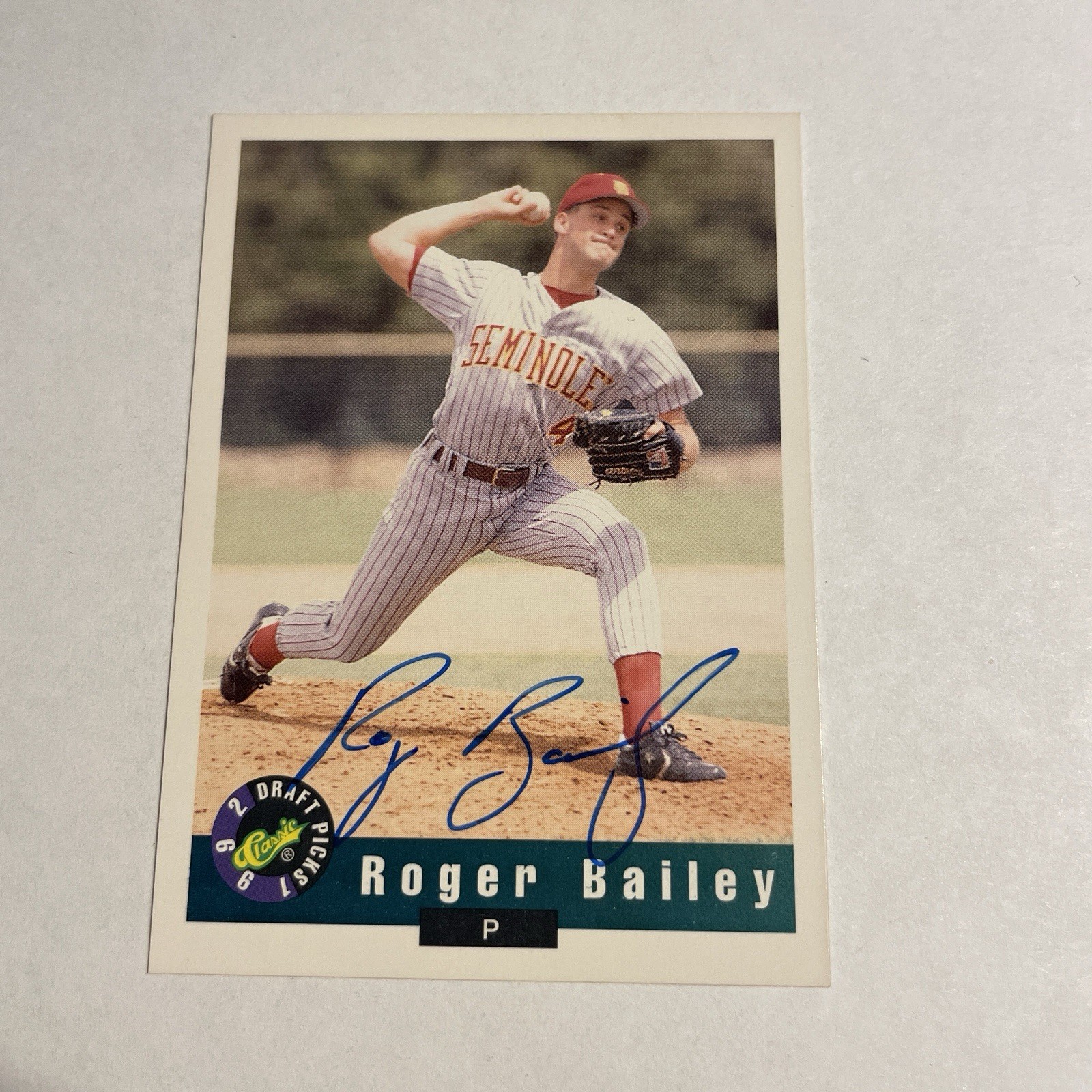 #71 ROGER BAILEY Signed 1992 Classic Draft Picks MLB Baseball Auto Card ROCKIES