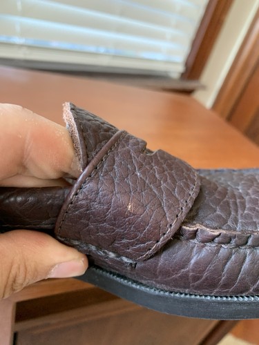 GOOD COND | RANCOURT x BILLS KHAKIS 9D BISON LEATHER PENNY LOAFERS SHOES 9 D - Picture 12 of 21