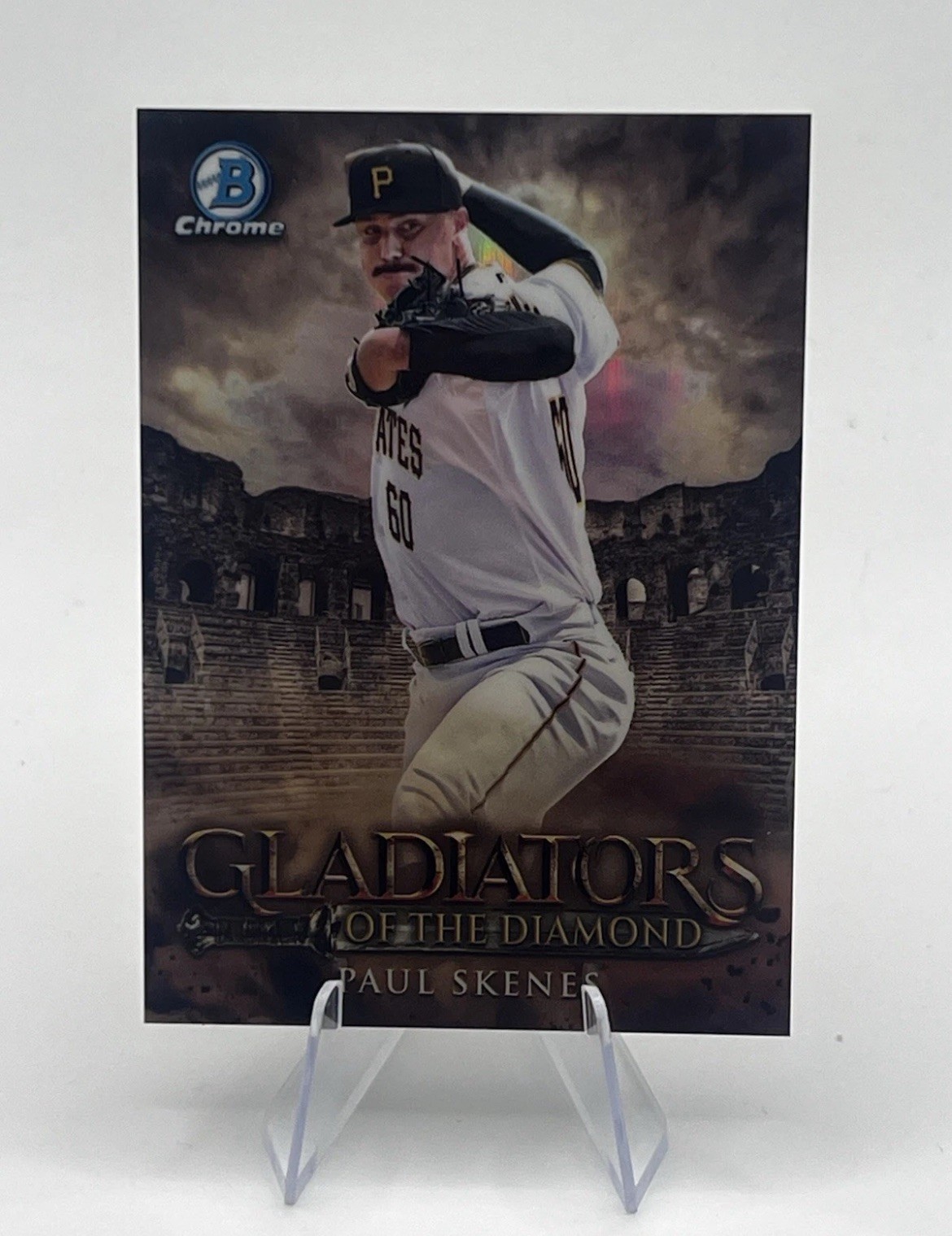 PAUL SKENES 2024 Bowman Chrome Gladiators of the Diamond RC CASE HIT Pirates