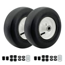 2-Pack 11x4.00-5 Tire and Wheel Assembly,Lawnmower Tire with Rim and Tube,4.3...