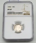 1953 Proof Roosevelt Dime NGC PF 67 Mint State 90% Silver 10C Coin