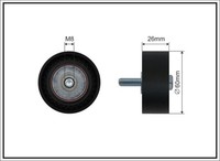 Caffaro 03-14 Umlenk-/FüHrungsrolle, Keilrippenriemen FüR CitroËN,Fiat,Peugeot