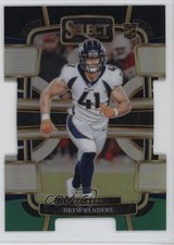 2023 Panini Select Concourse Black & Green Prizm Die-Cut Drew Sanders #30 1k98