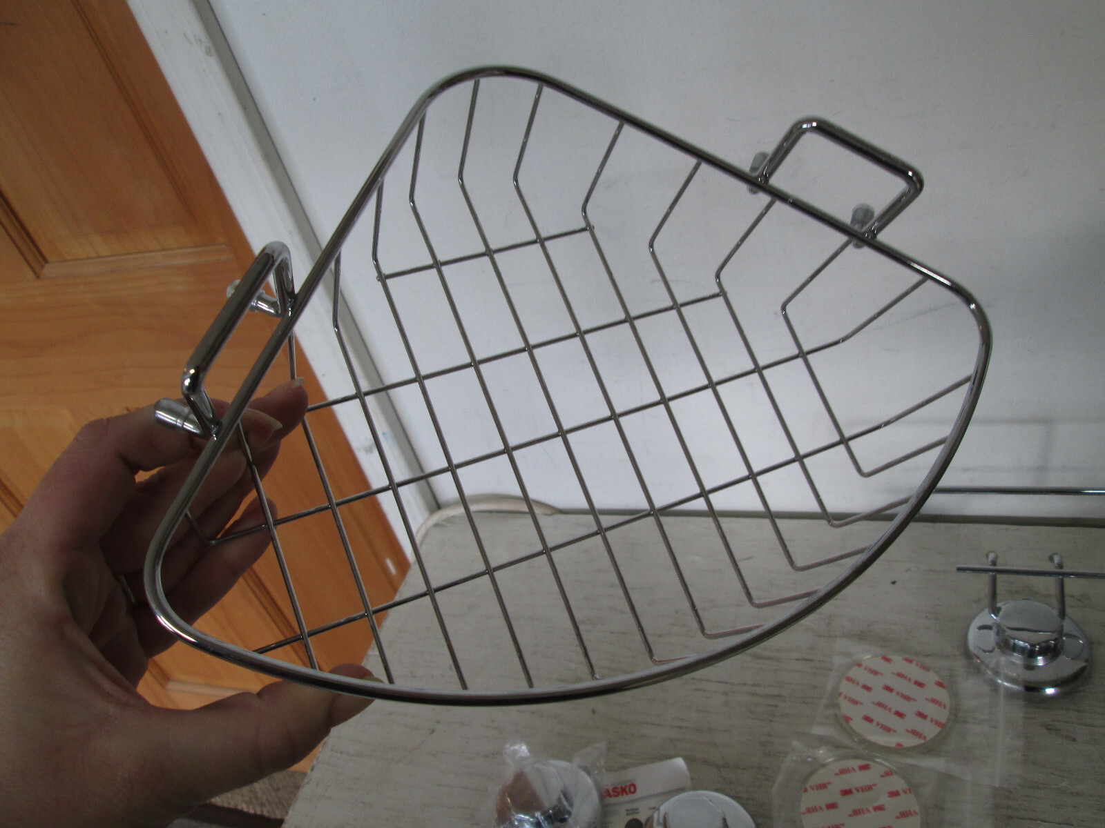 Hasko Corner Shower Caddy & Toilet Paper Holder, Suction Cup, New eBay