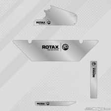 CHROME EUROPEAN STYLE DD2 ROTAX RADIATOR STICKER KIT - KARTING