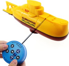 RC Micro SUBMARINE Mini Rc U-Boat 3-Channel Radio Control SUBMARINE -YELLOW-