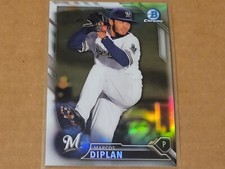 2016 Bowman Chrome Draft Marcos Diplan Refractor Milwaukee Brewers Nmmt
