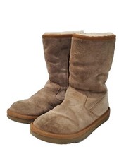 UGG Girls Lil Sunshine Chestnut Suede Side Zipper Boots Model 5948 Size 3