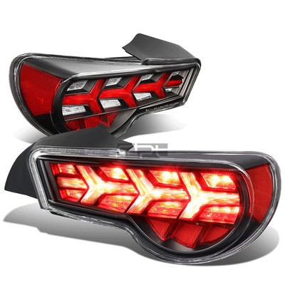 [LED Sequential Arrow] Fit 2013-2017 Scion FRS Clear Lens Black Tail Light/Lamp