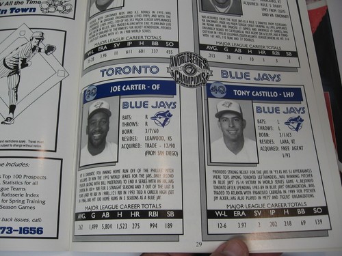 1994 Joe Carter Signed Bluejays Spring Training Program + Phillies 1994 Program - Picture 8 of 19