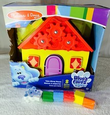 Melissa  Doug Blue's Clues  You Wooden Take-Along House  NEW Damaged Box