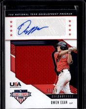 OWEN EGAN 2019 STARS & STRIPES SILHOUETTES RPA ROOKIE RC PATCH AUTO /99 !! 🔥USA