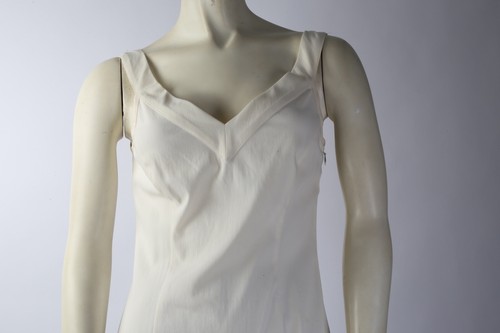 Narciso Rodriguez Off White Cotton Sleeveless V-Neck Sheath Dress Size 40 US 4 - 第 5/11 張圖片