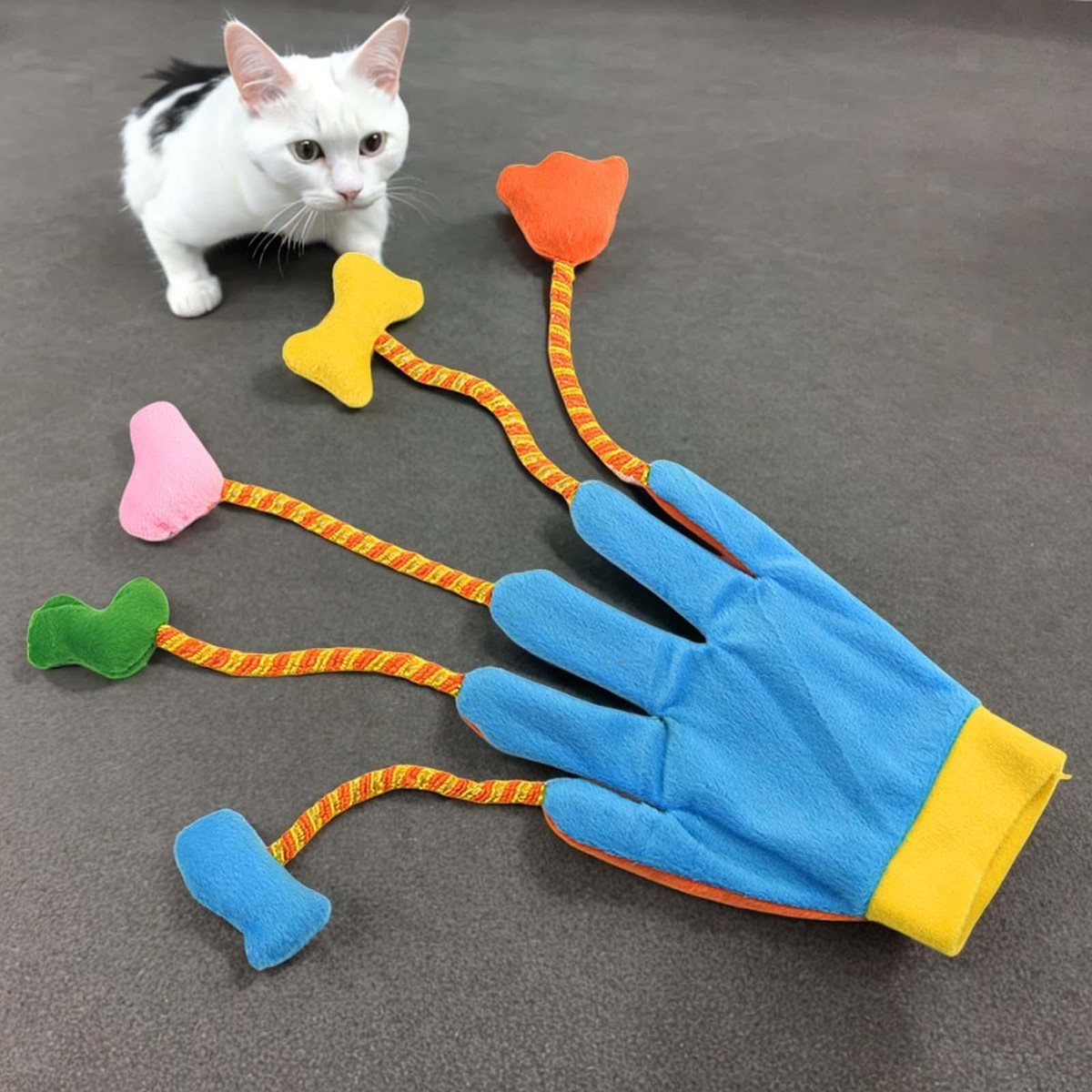 Cat Teaser Gloves Exercising Pet Plush Toys for Small Dogs Medium