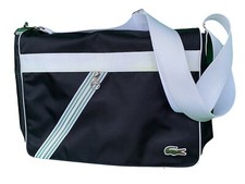 LACOSTE MESSENGER BAG Large Vintage M80 Sport Fashion 11 Black NEW