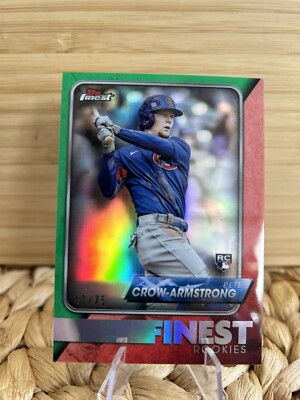 2024 Topps Finest -Green Refractor Pete Crow-Armstrong /75 (RC)  Chicago Cubs!