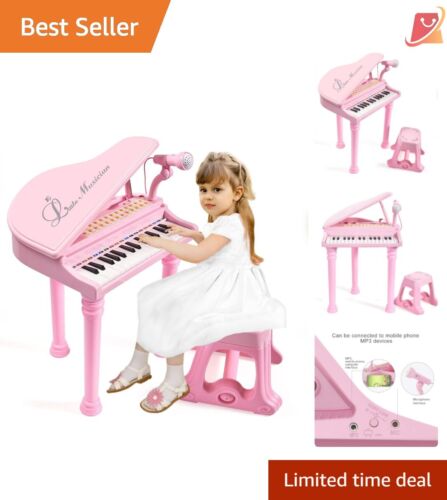 Multifunctional 31-Key Piano Toy for Kids – Includes Stool and Audio Connection!