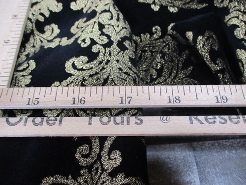 7 For All Mankind Jacquard Blazer Pant Suit Womens Large Black Gold Velvet Set - Picture 8 of 22