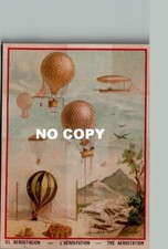 Chromo L'AEROSTATION AEROSTAT BALLON MONGOLFIER