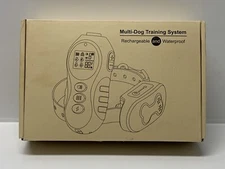 Multi Dog Training System Rechargeable and Waterproof Collar and Remote Black