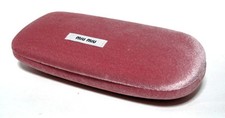 Miu Miu Velvet Pink Case Fodero for Small Bags Sunglasses Case Rosa