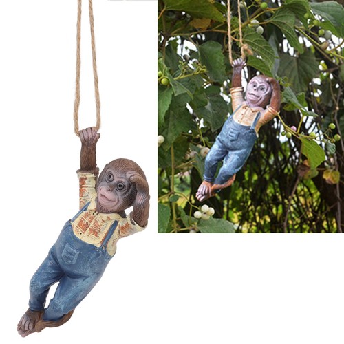 Garden Monkey Statues Cute Simulation Resin Hanging Monkey Garden Ornament Fo - Picture 8 of 22