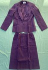 PURPLE SKIRT & JACKET SET - WOMEN'S Size 10 - Polyester, Ultrasuede ABE SCHRADER — photo 1