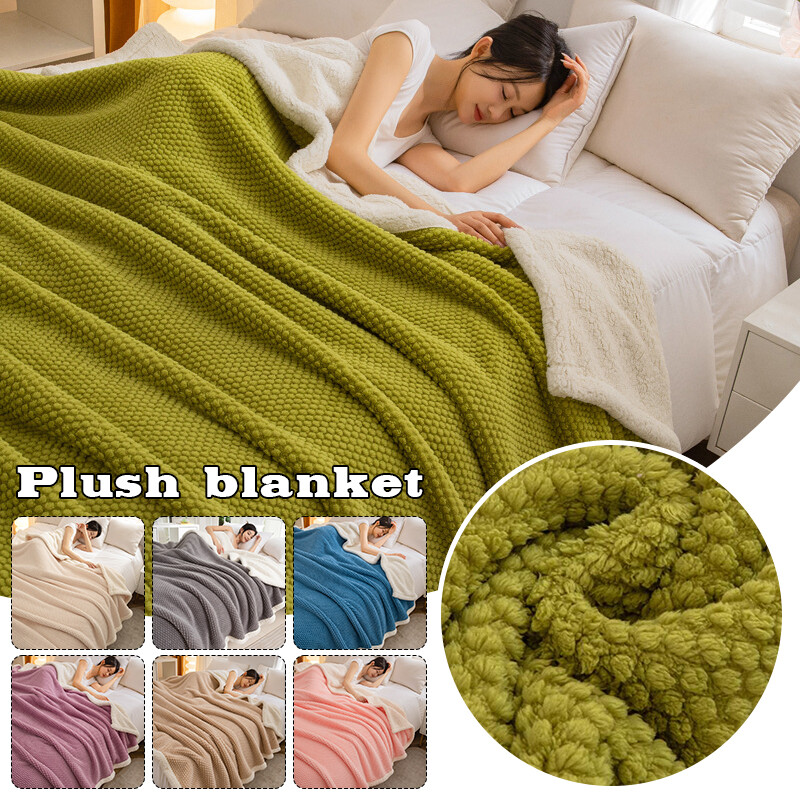 Fleece Blanket Thick Cotton Throw Fleece Blanket Cotton Blanket