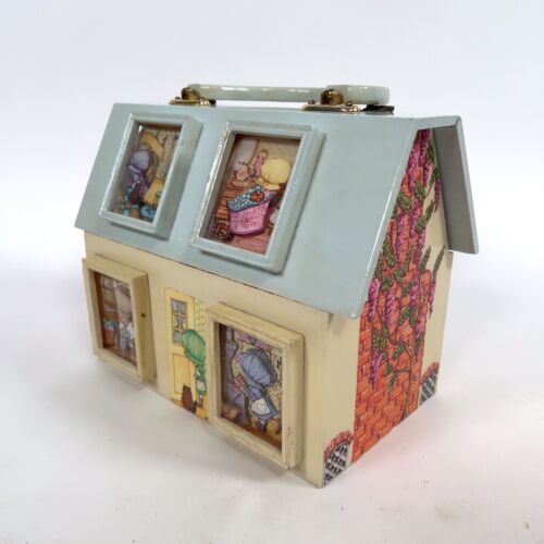 Vintage 1970s Holly Hobby Coquette Cottagecore Wooden Dollhouse Purse Handbag - Picture 6 of 11