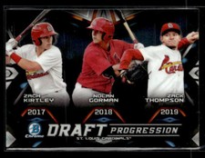 2019 Bowman Draft Thompson / Nolan Gorman /  Kirtley Progression card