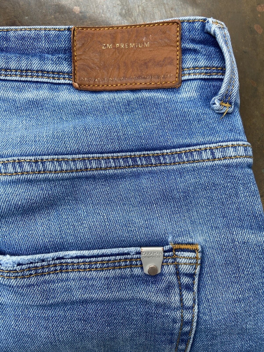 Mens Premium Denim Zara Man Blue Denim Jeans EUR 42 USA 32 MEX 32