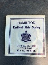 Hamilton Factory Mainspring for 14/0s Hamilton Factory No. 5021- Steel