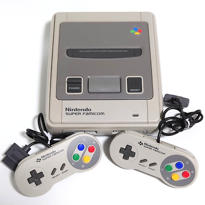 Nintendo Super Famicom SFC Console w/Box Manual Adapter Cable Set