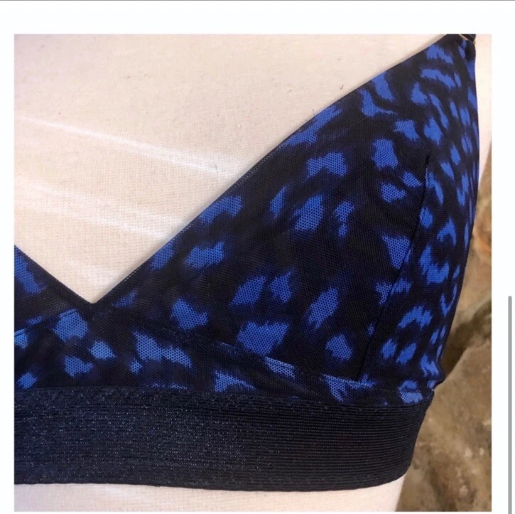 Sutiã de Equitação Stella McCartney Marguerite 34C, Copo Macio Estampa de Animal Bralette - Imagem 3 de 4