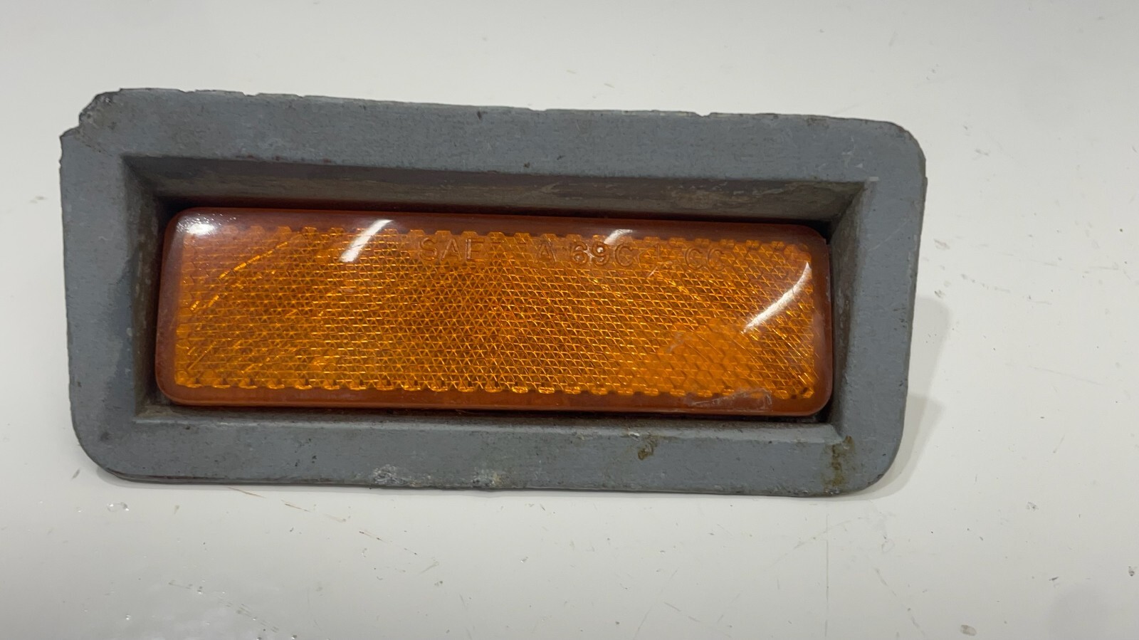 1969 Mopar B Body Rear Side Marker Light Back Amber Lamp Housing Quarter Panel