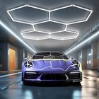 5 Hexagon LED Lampe Röhren Werkstatt Garage Wand Decken Leuchte Beleuchtung